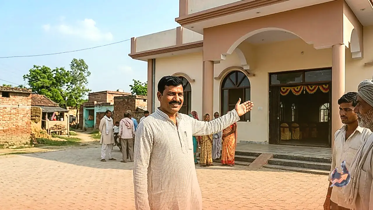 सरकारी इनाम के 35 लाख रुपये से ग्राम प्रधान अरविंद कुशवाहा ने गांव में बनाया आधुनिक मैरेज हॉल, अहिरौली उर्फ बजहा बना मॉडल विलेज