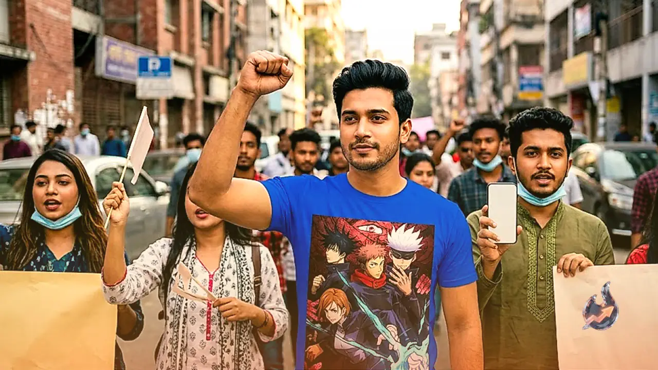 Street Protests Meet Jujutsu Kaisen: What Mohammad Irfan's Blue T-Shirt Reveals About Japanese Anime and Gen Z Resistance