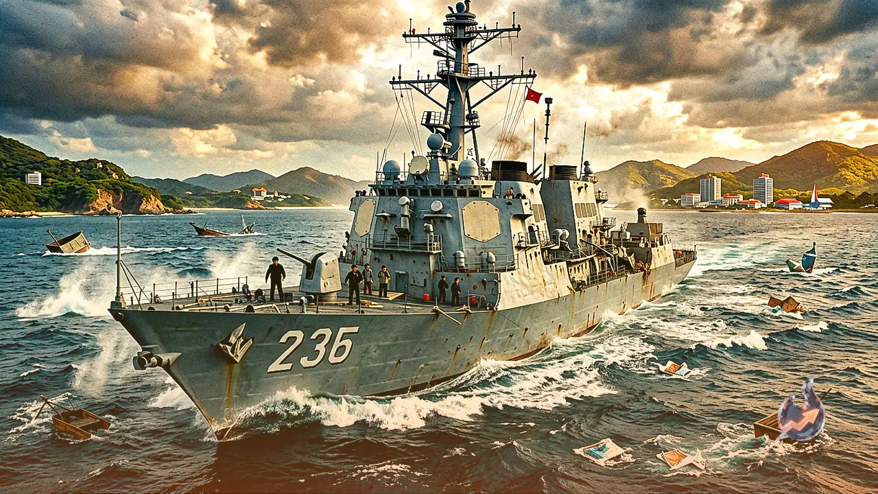 US Warship Left Stranded Without Power and Water in South China Sea for Four Days