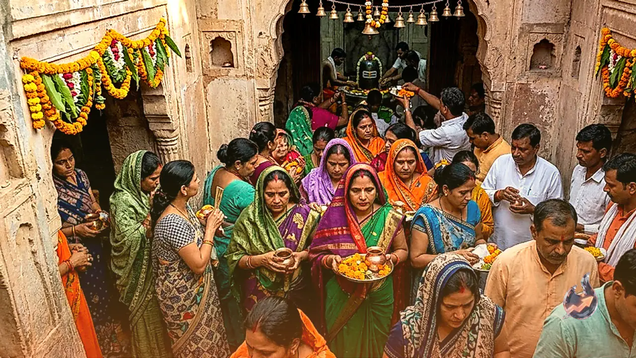 Devotees Throng Mathura Bhuteshwar Mahadev Temple As First Sawan Monday Begins With Special Prayers