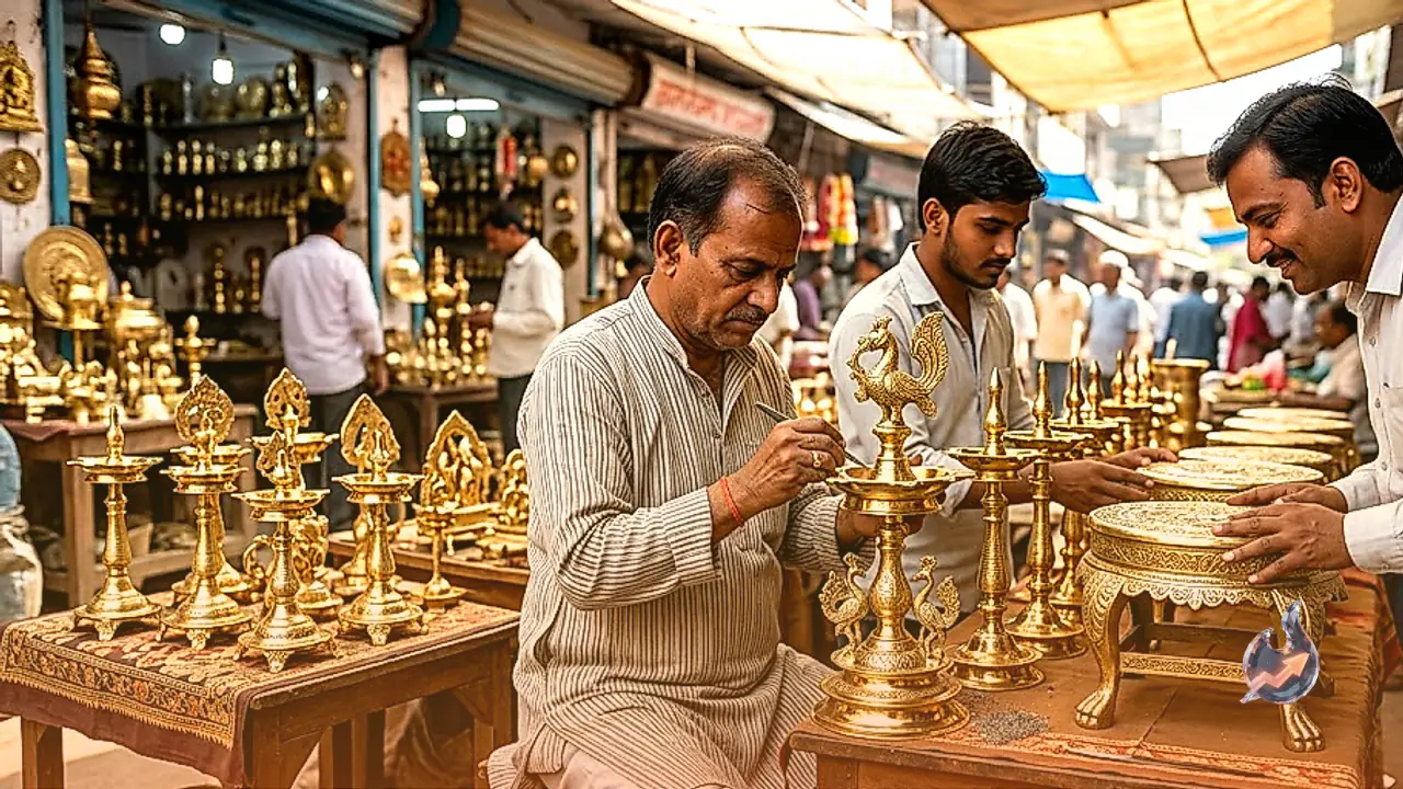 Sawan Sparks Rush for Hand-Carved Brass Idol Stands in Moradabad, Priced From Rs 1,100