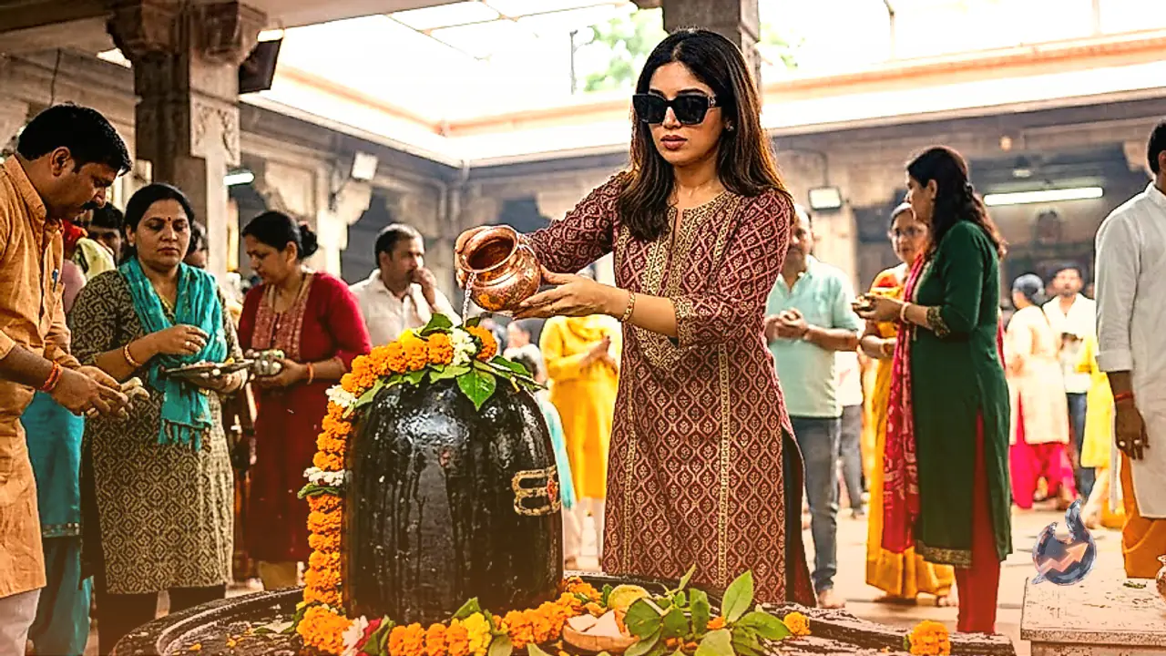 Bhumi Pednekar Faces Online Backlash After Offering Water to Shivling Wearing Sunglasses in Sawan