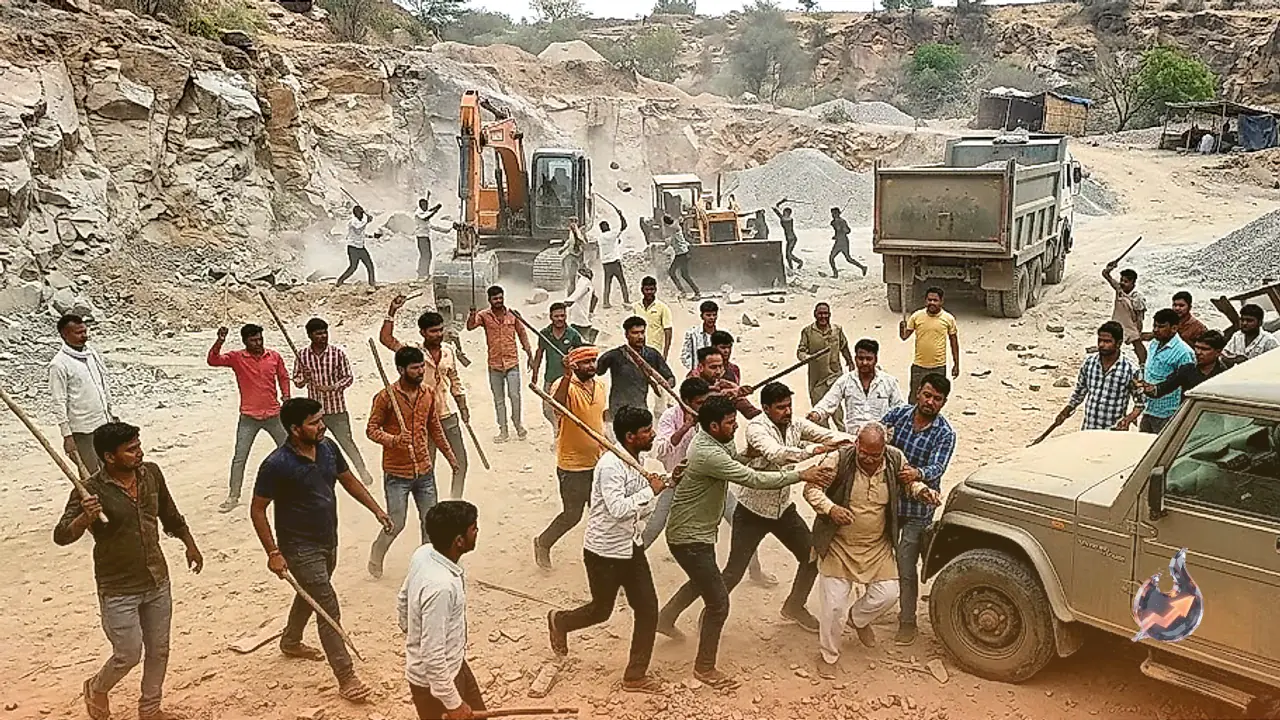 Security Camera Visuals Unveil Brutal Strike on Atar Singh Bhadana at Bharatpur Quarry