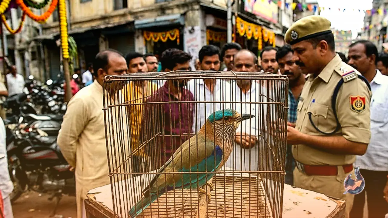 नीलकंठ पक्षी को पिंजरे में देखा तो तुरंत मिलाएं ये नंबर, वीसी सज्जनार की कड़ी अपील