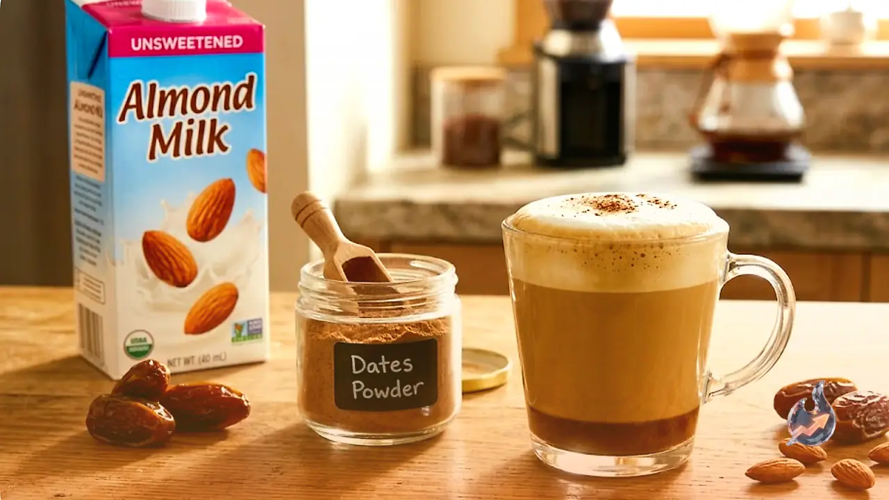 How Dates Powder and Almond Milk Create a Sugar-Free Coffee That Rivals Any Café