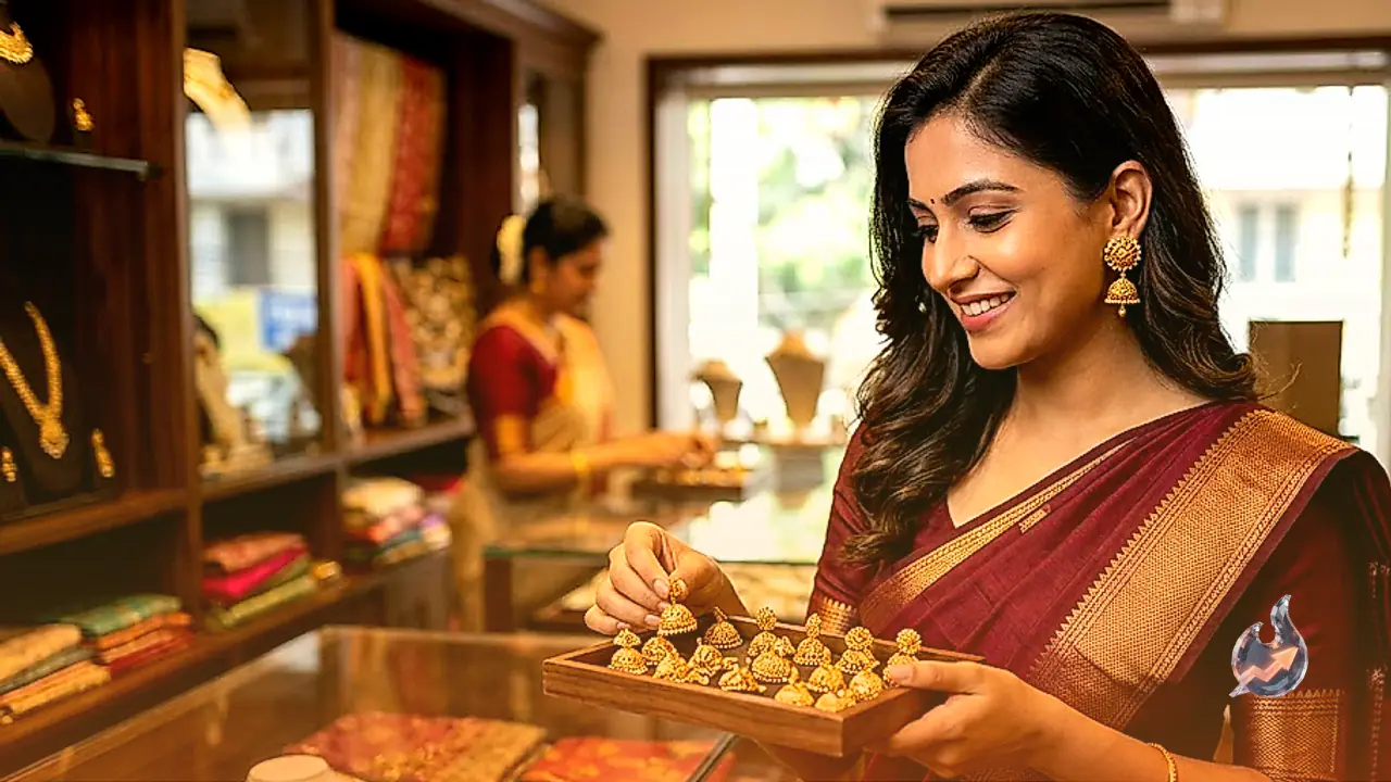 Selected Gold Jhumka Patterns for a Regal Traditional Look on a Modest Budget