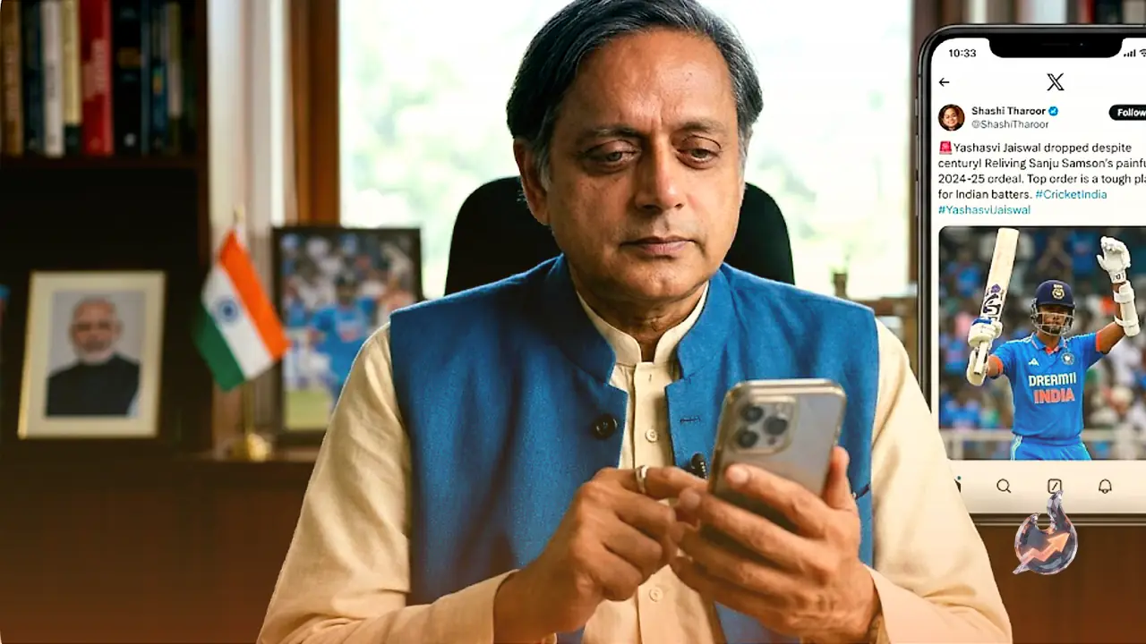 Dropped Despite a Century: Shashi Tharoor Says Jaiswal Is Reliving Sanju Samson's Painful 2024-25 Ordeal
