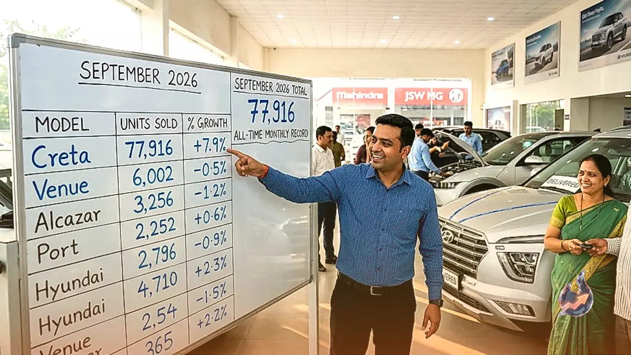 September 2026 Auto Sales Surge: Hyundai Sets All-Time Monthly Record as Mahindra and JSW MG Post Double-Digit Growth