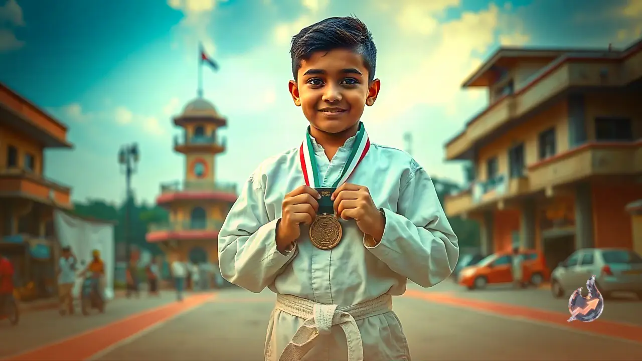 महज 7 साल की उम्र में व्योम गोस्वामी ने ताइक्वांडो में जीता सिल्वर मेडल, सुल्तानपुर का नाम किया रोशन