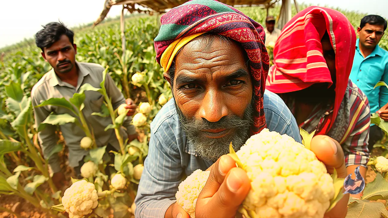 Severe blow to Faridabad farmer Mahadev Rishiदेव as cauliflower crop suffers heavy losses