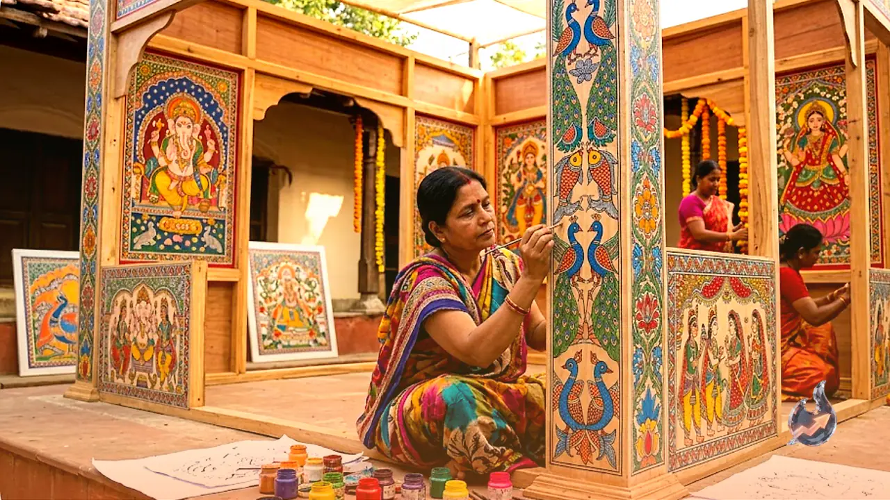 Give Your Wedding and Janeu Mandap a Fresh Look with Mithila Painting Decorations