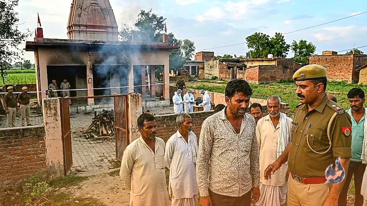 शाहजहांपुर के भोले बाबा मंदिर में दो साधुओं की संदिग्ध मौत, लकड़ी की चिता पर जलाए गए शव