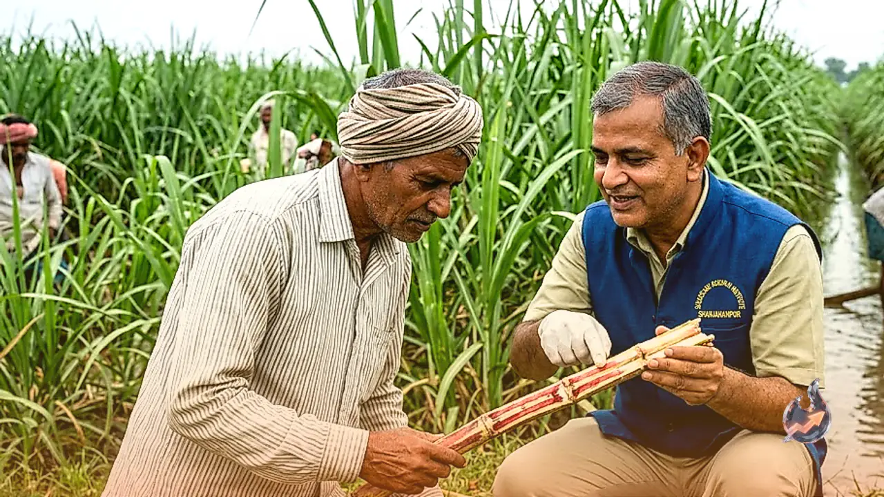 शाहजहांपुर में गन्ने की फसल पर लाल सड़न रोग का खतरा, विशेषज्ञ ने दिए बचाव के आसान तरीके