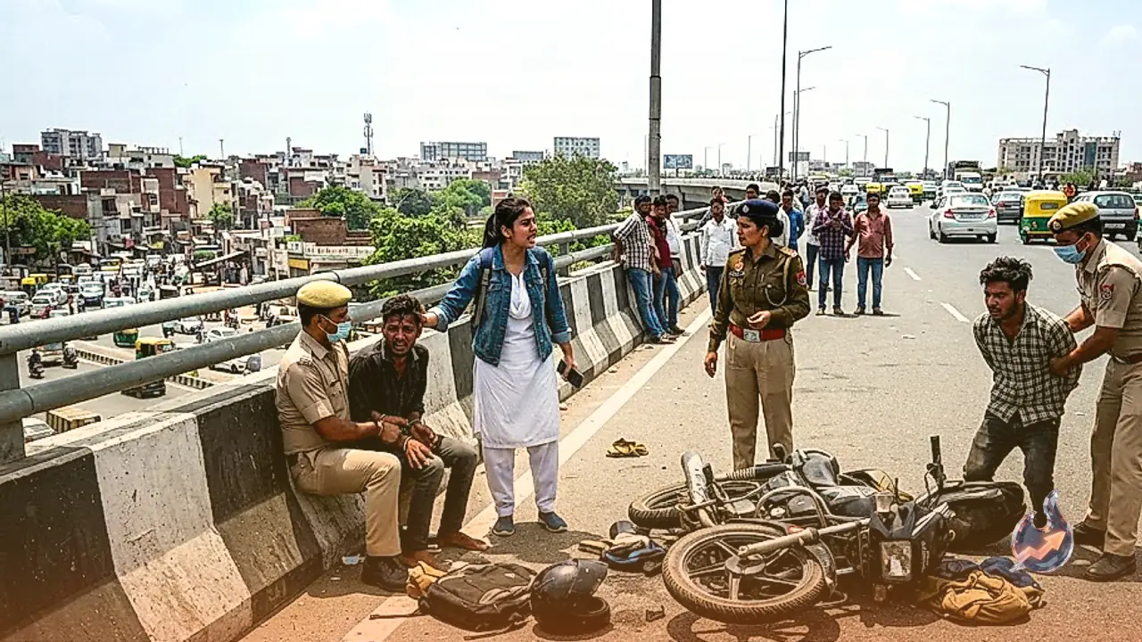 शालीमार बाग में आईफोन छीनकर भागते बदमाशों से भिड़ी छात्रा, सड़क पर गिराकर दोनों को दबोचा