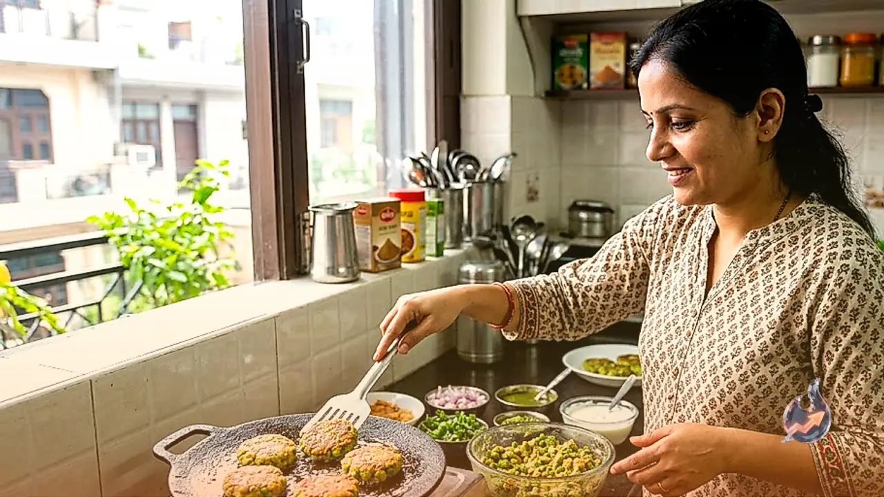Prepare Street Style Delhi Spicy Green Pea Tikki Chaat at Home with Easy Step by Step Method