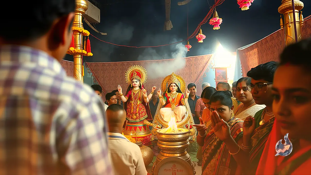 Sharad Navratri Maha Ashtami Rituals Combine Mahagauri Worship with Tulsi Pujan for Peace and Health