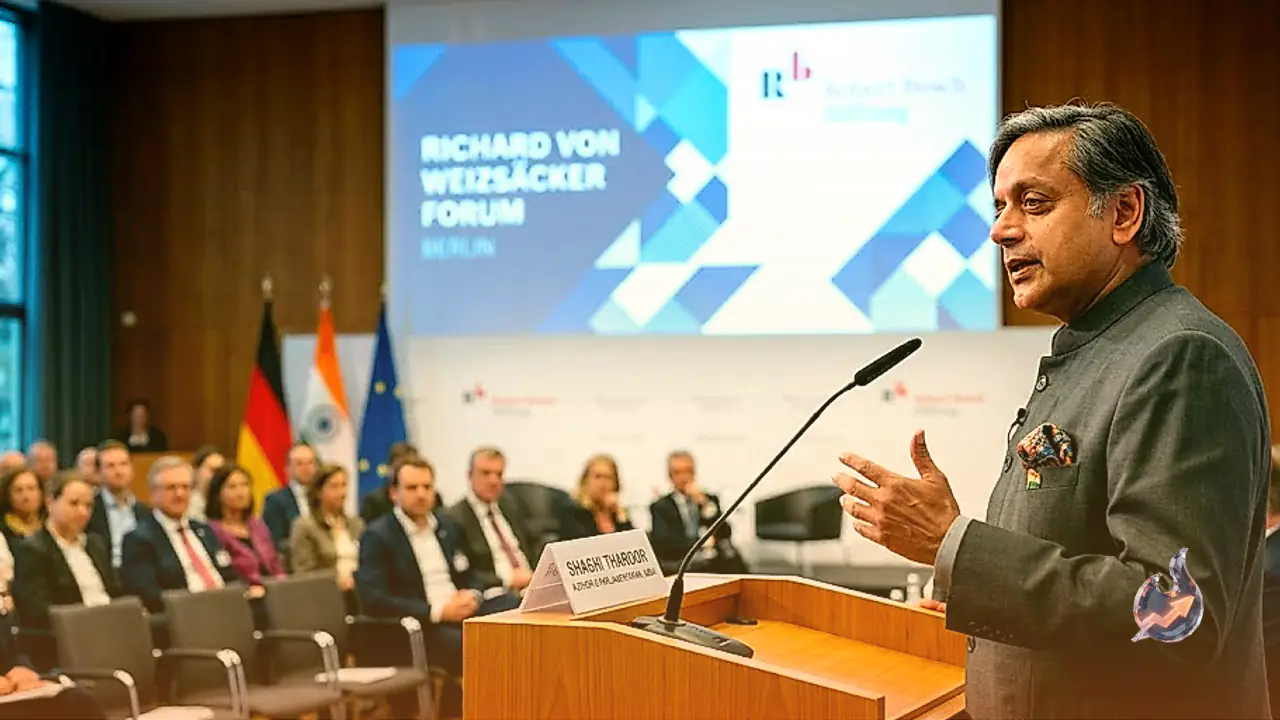 Shashi Tharoor Addresses Berlin Forum, Highlights Middle Power Diplomacy in Shifting World Order