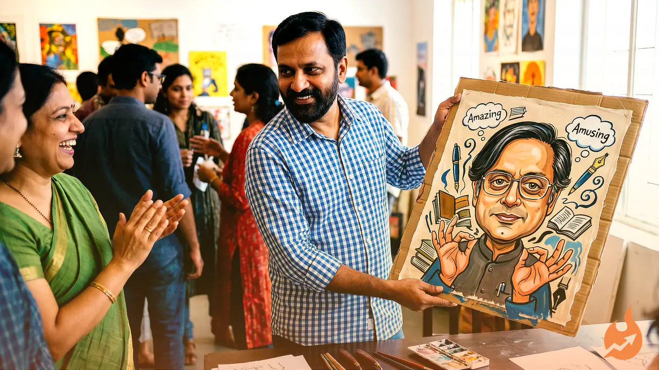 Shashi Tharoor Praises Bharat Tiwari's Striking Effort, Drawing Applause Online