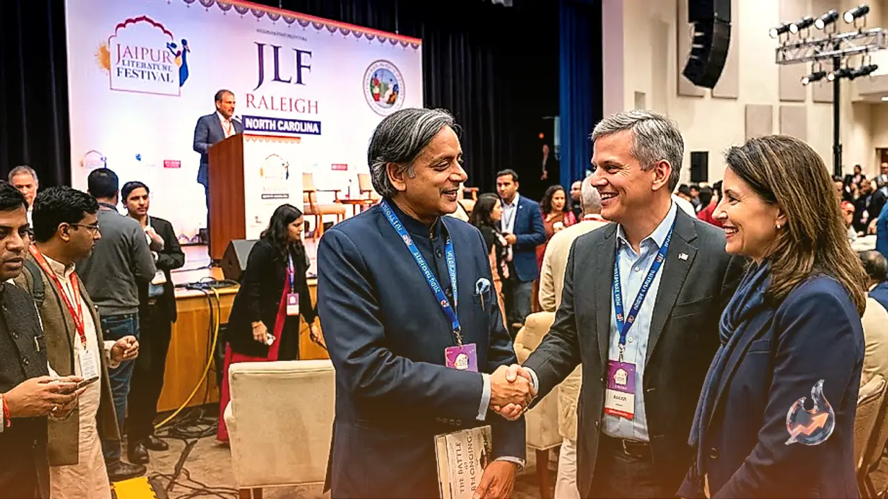 शशि थरूर ने नॉर्थ कैरोलिना के गवर्नर जोश स्टीन से की मुलाकात, लिटफेस्ट में हुई चर्चा