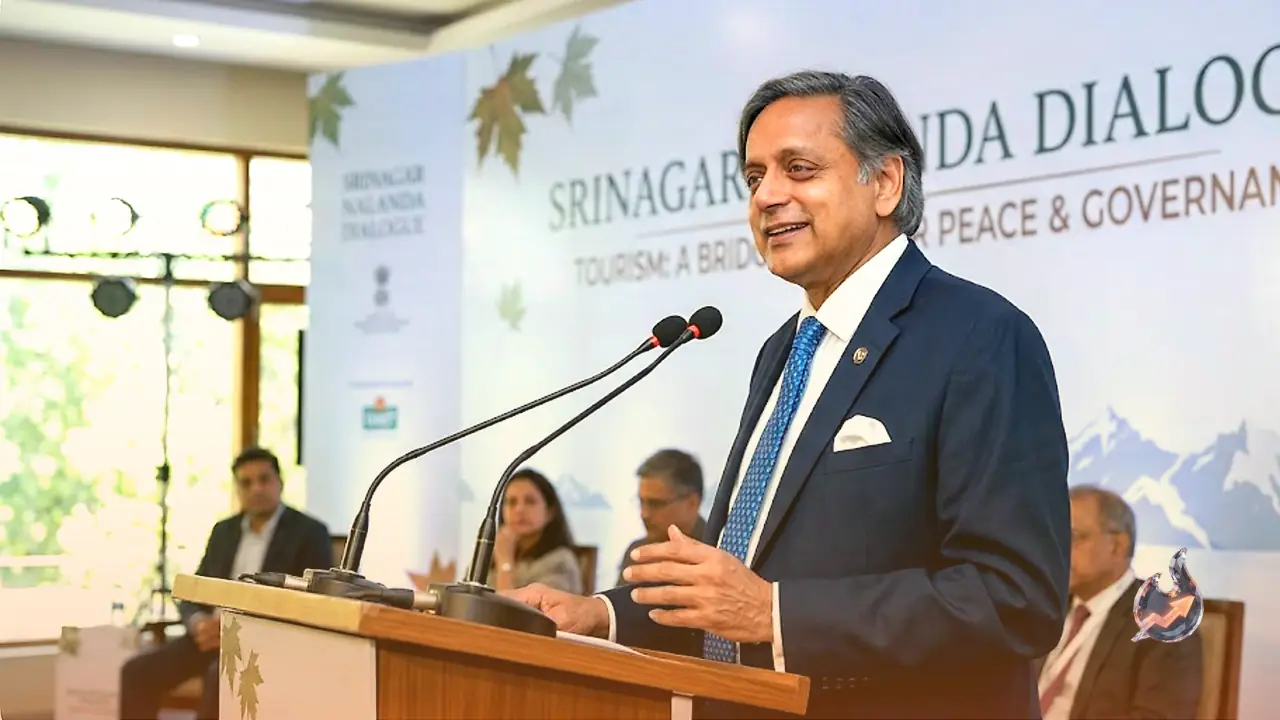 Shashi Tharoor Presents Tourism as a Bridge for Peace and Governance at Srinagar Nalanda Dialogue