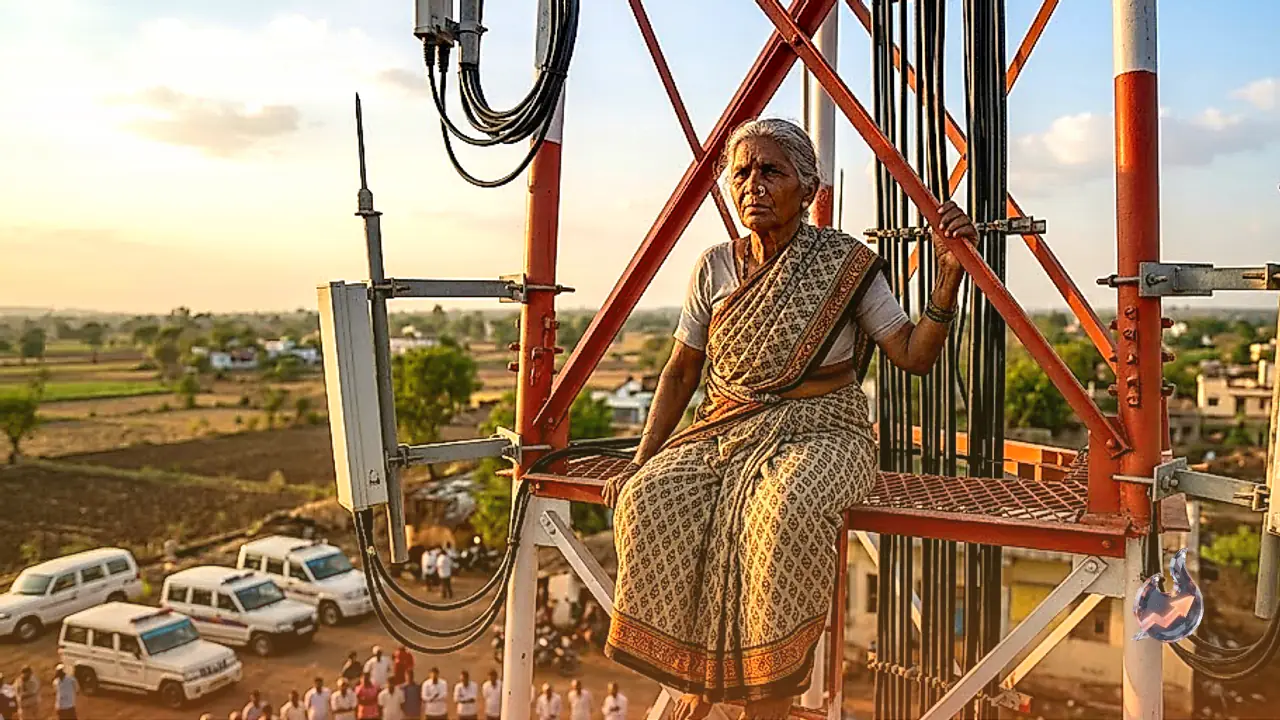 Ramabai spends 32 hours atop a Sheopur tower to force removal of illegal land occupation, administration finally blinks
