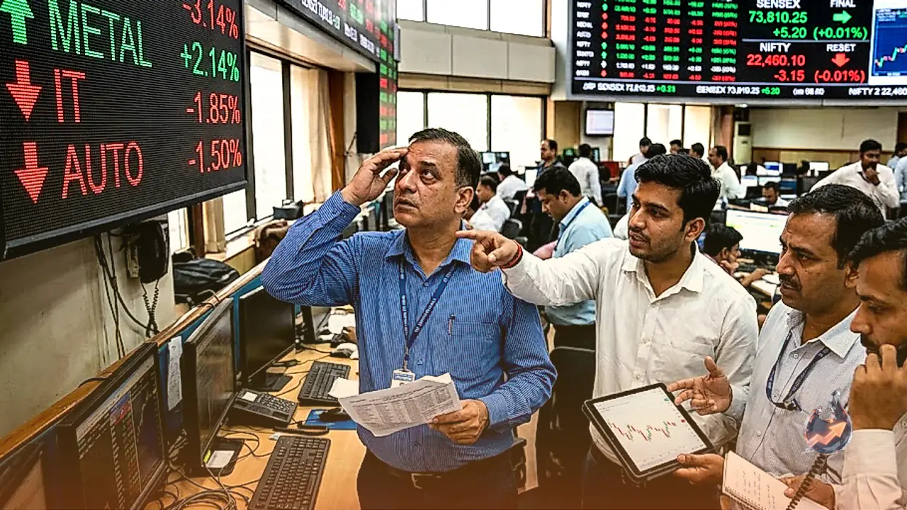 Indian Stock Market Closes Flat After Volatile Session: Metal Shares Rally as IT and Auto Drag Sensex, Nifty