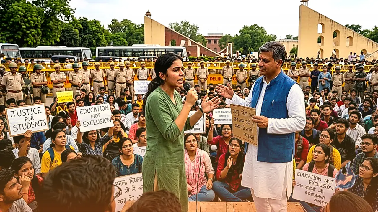 Student Agitation Intensifies at Jantar Mantar as Opposition Joins Call for Education Minister's Ouster