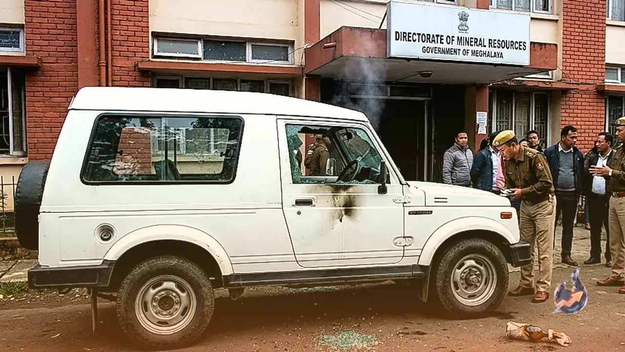 Petrol bombs hurled at DMR Office in Shillong, car damaged