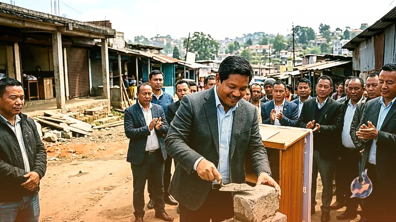 Shillong Urban Overhaul Begins as Chief Minister Conrad K Sangma Lays Foundation for Rs 24.27 Crore Malki Market Redevelopment
