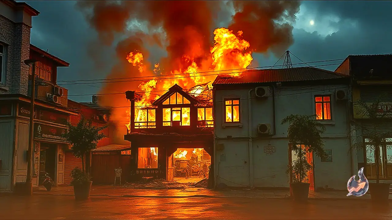 Shillong Fire: Four Shops Destroyed Near GS Road, No Injuries Reported