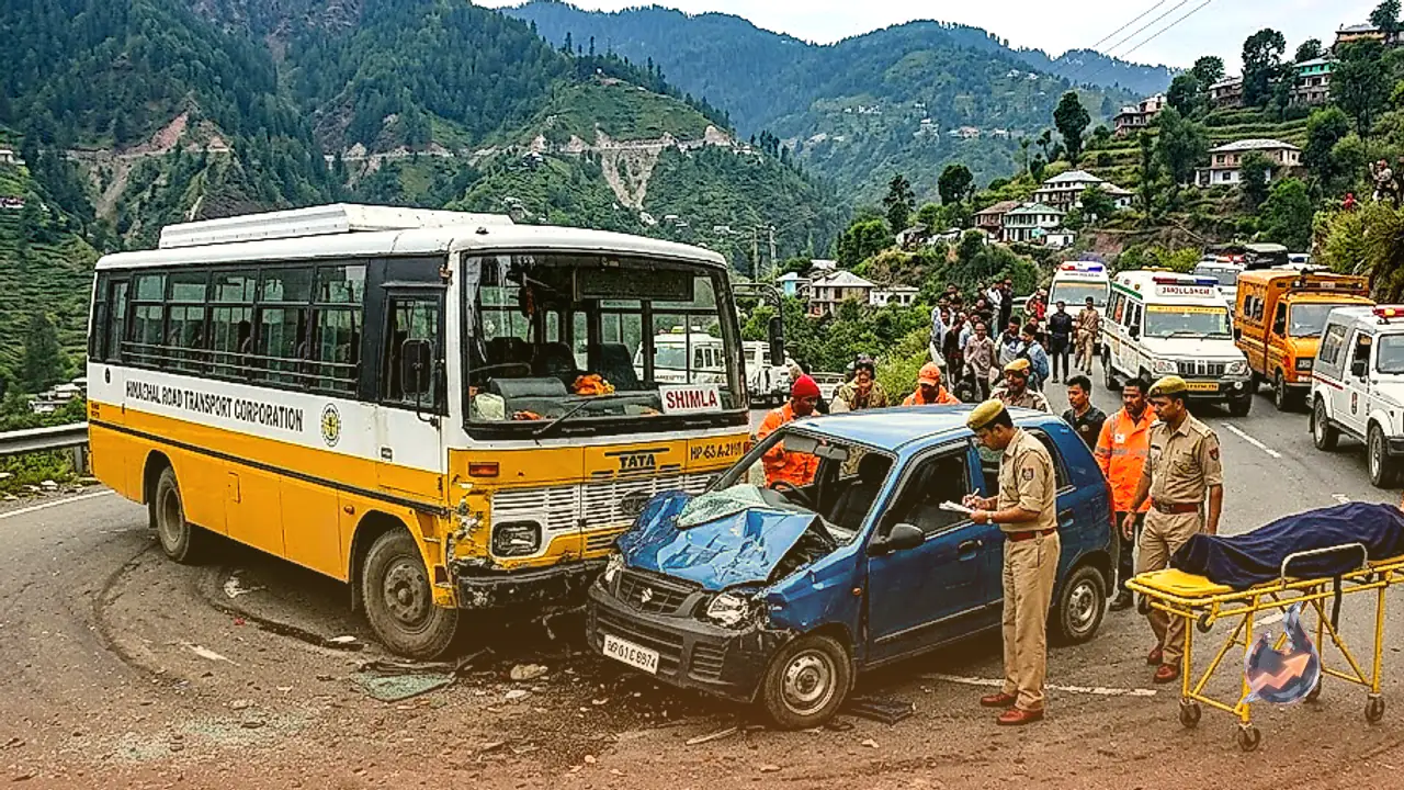 Car Collides With HRTC Bus Near Ghanahatti in Shimla Leaving Three Dead, Two Sisters Die in Separate Incident
