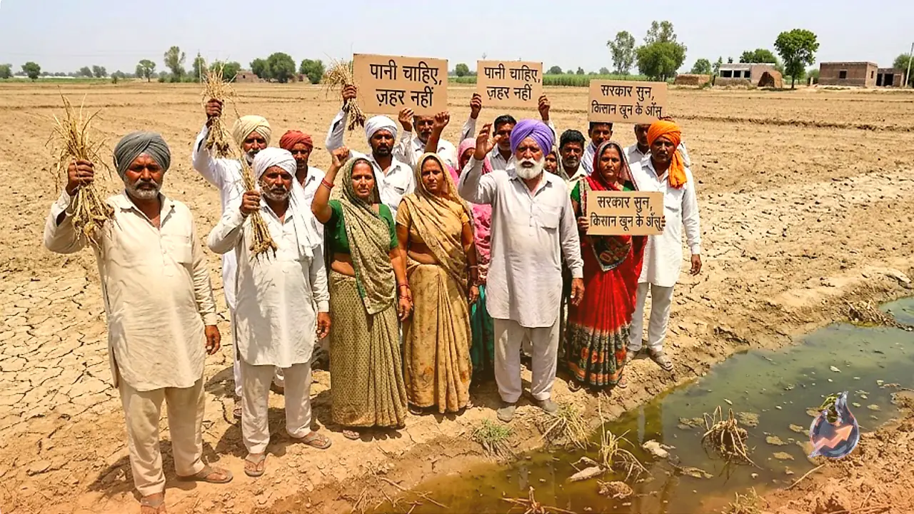 Water Crisis Hits Sri Ganganagar: Rice Planting Stalls as Toxic Water Threatens Fields