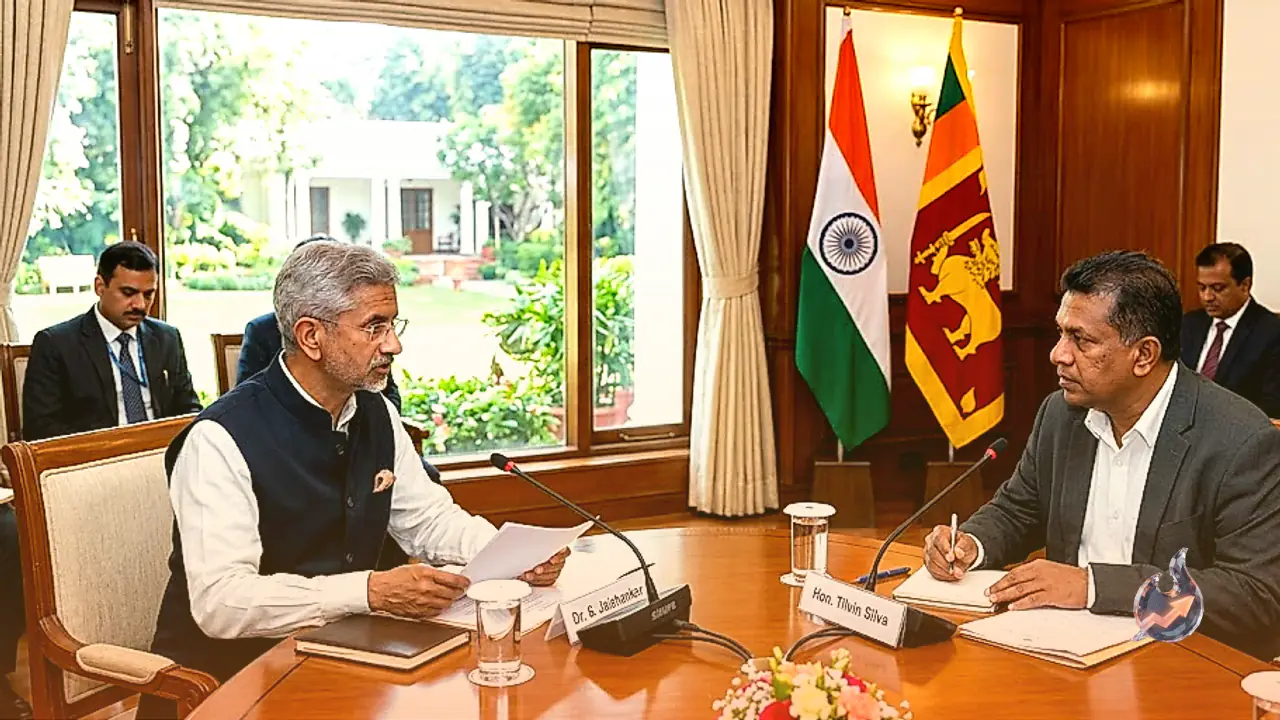 Jaishankar Holds High-Level Talks with Sri Lanka's JVP Delegation Led by Tilvin Silva
