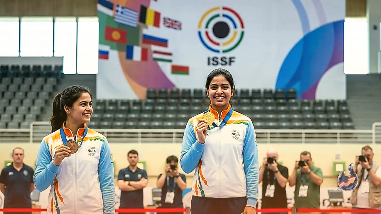शूटिंग वर्ल्ड कप 2026 में ईशा सिंह और मनु भाकर का शानदार प्रदर्शन, राजनाथ सिंह ने दी बधाई