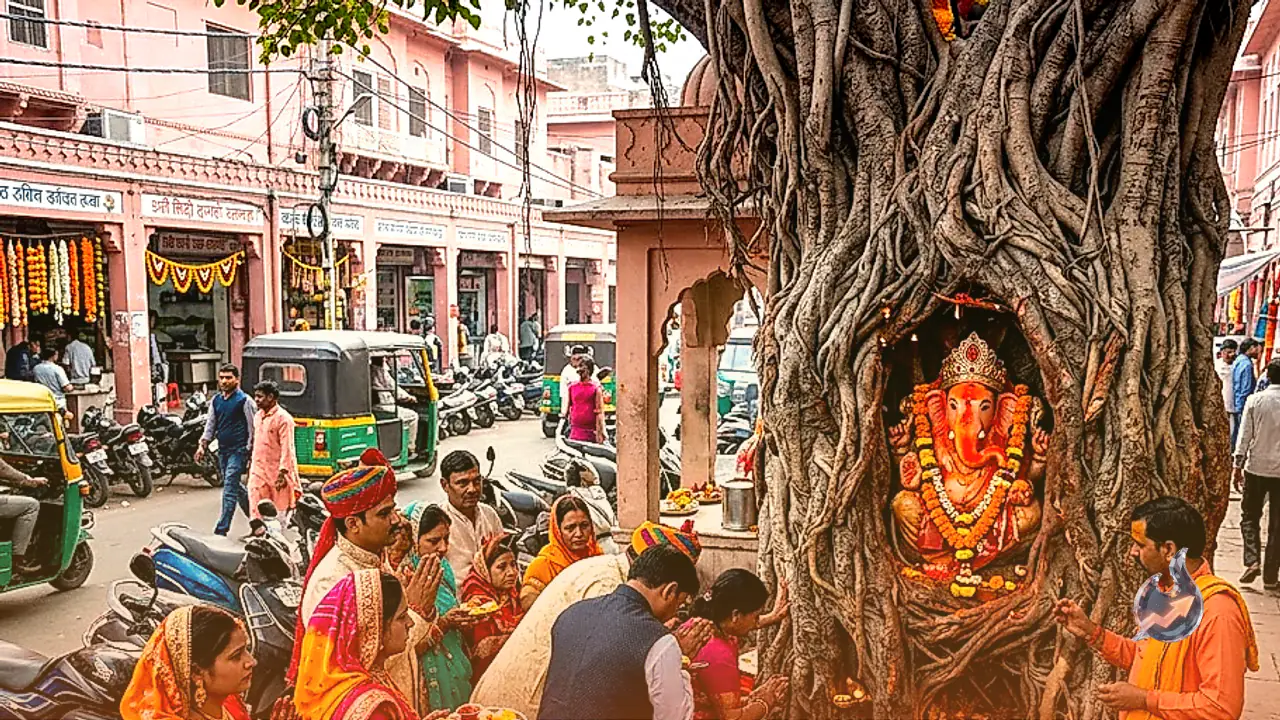 पेड़ की जड़ों से प्रकट हुए सिद्धि गणेश, जयपुर के चौड़ा रास्ता में स्थित इस छोटे मंदिर की अनूठी आस्था