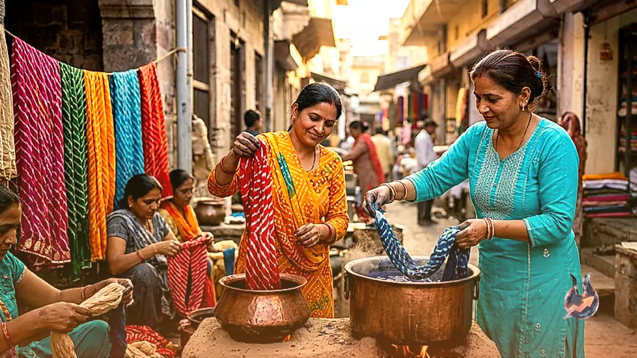 Pali's Udaipuria Market Keeps Traditional Dyeing Alive as Artisans Craft Timeless Lahariya on Low Flame