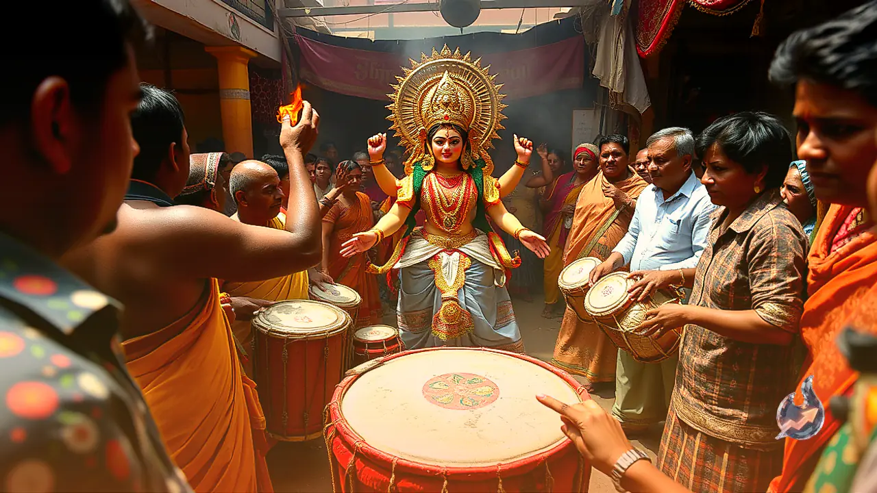 Significance of Dhunuchi Dance Performed Before Goddess Durga to the Beats of Dhak