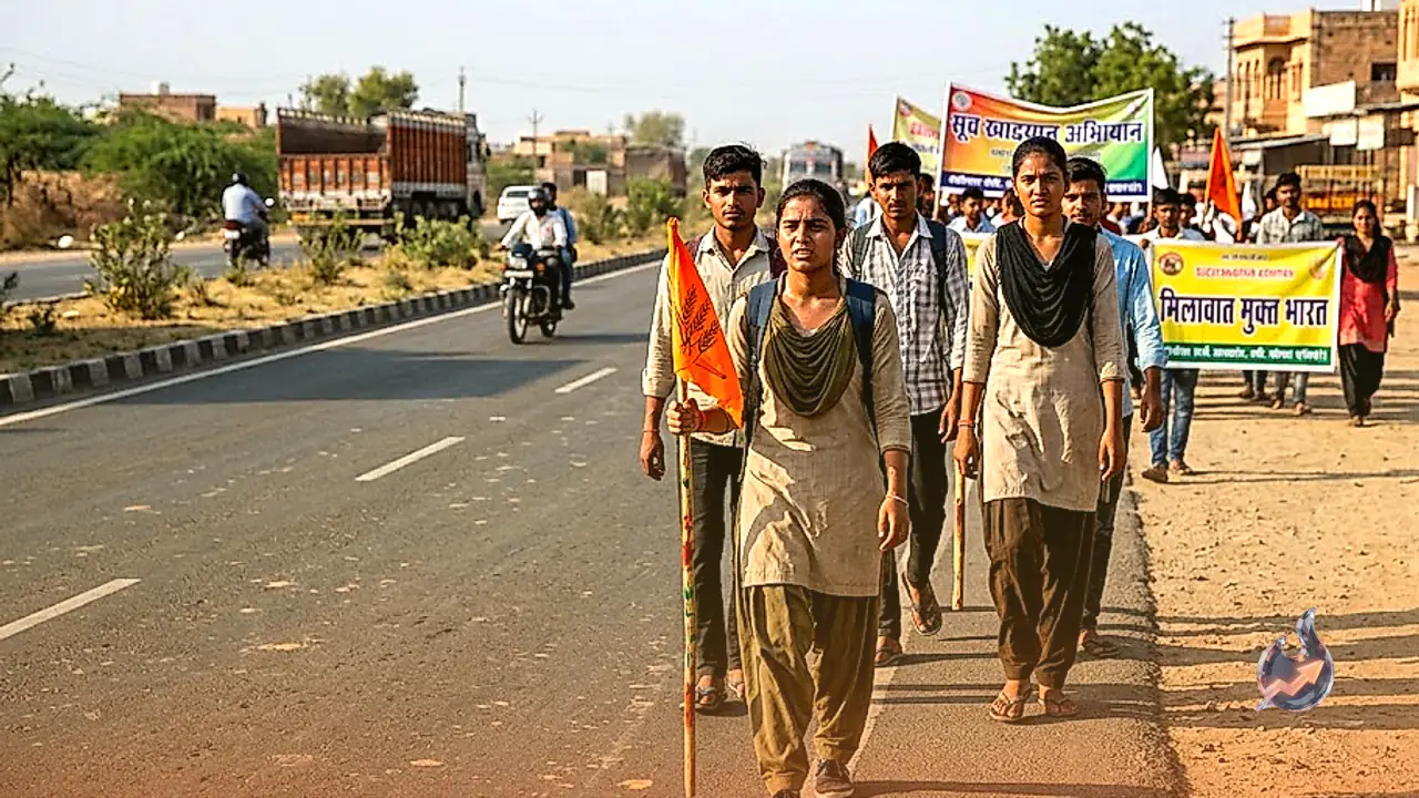 Youth from Sikar and Bikaner Launch 700km Foot March to Delhi Against Food Adulteration