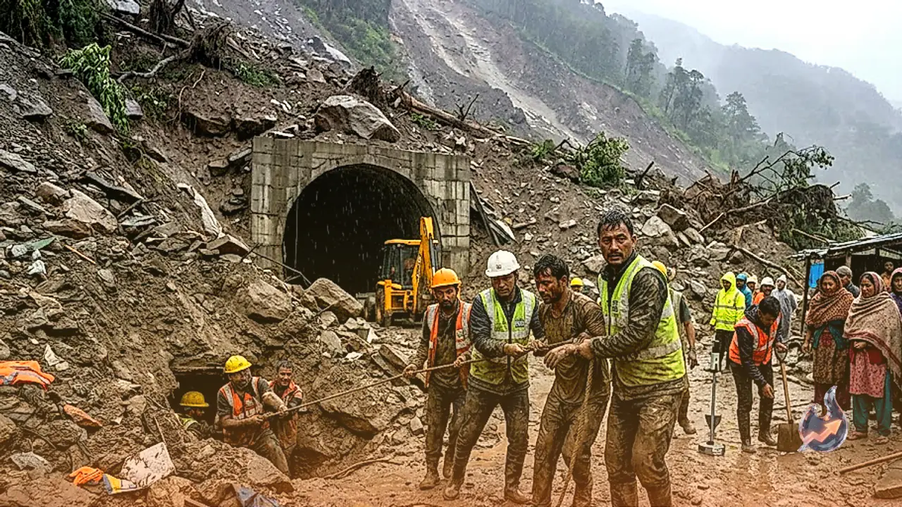 Massive Landslide Strikes NHPC Hydro Project Tunnel In Sikkim, Leaving Ten Dead And Dozens Trapped
