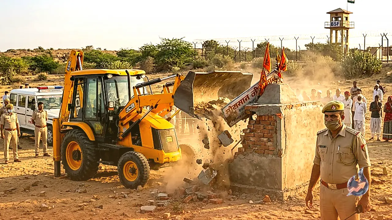 Rajasthan Bulldozes Illegal Structures Along the Pakistan Border After High Court Backs the Crackdown
