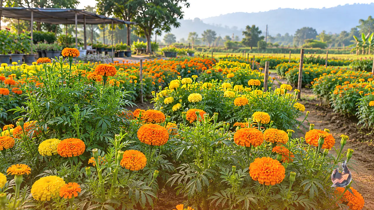 Simple Pinching Technique Spurs Marigold Blooms by Boosting Bushy Branch Growth