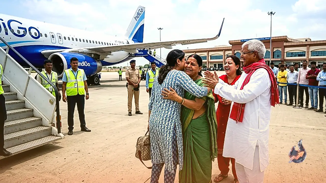 Lalu Prasad and Rabri Devi Welcome Daughter Rohini Acharya at Patna Airport Following Singapore Return