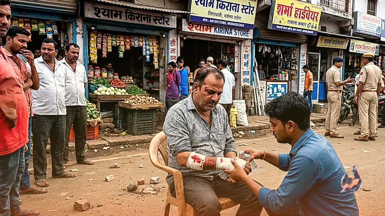 सिंगरौली के देवसर बाजार में ग्राहक के लिए भिड़े दो दुकानदार, जमकर चले पत्थर और कई लोग हुए घायल