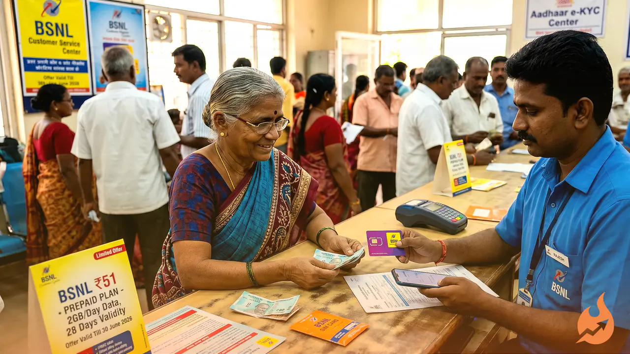 BSNL's ₹51 Prepaid Plan Bundles a Free SIM, 28-Day Validity and 2GB of Daily Data — But Only Until June 30
