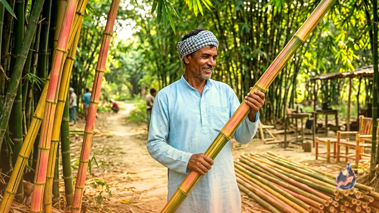 Sitamarhi Farmer's Innovative Shift: Cultivating Colorful Bamboo to Revolutionize Furniture Making