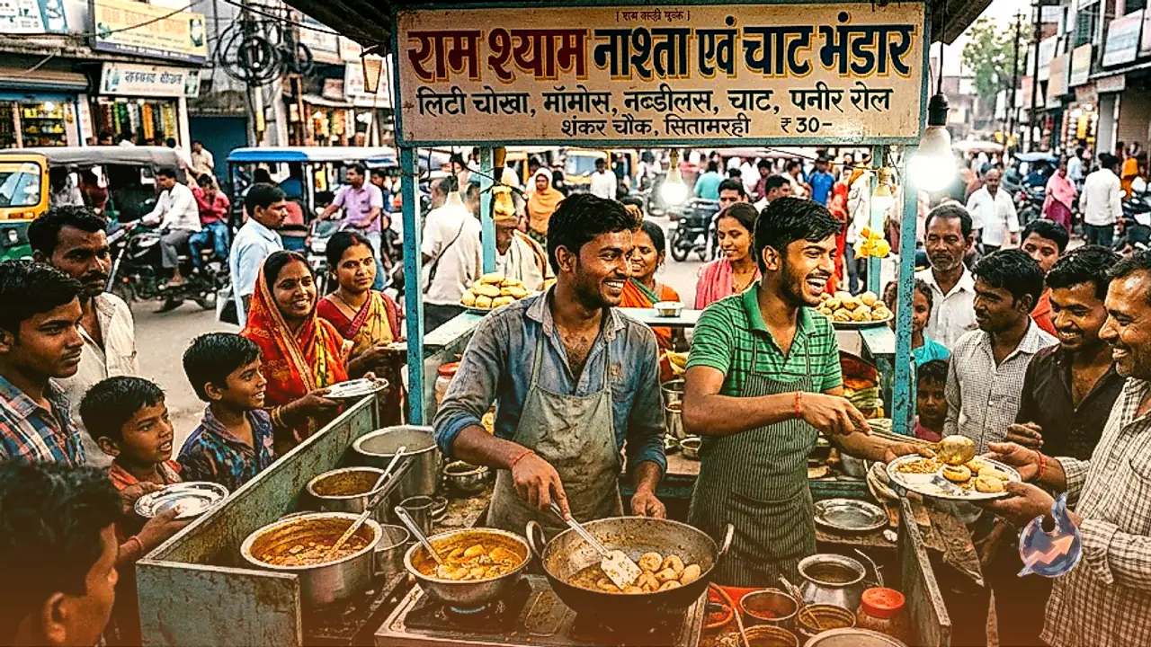 सीतामढ़ी के शंकर चौक पर दो भाइयों का फूड स्टॉल बना शहर का नया चर्चा का केंद्र