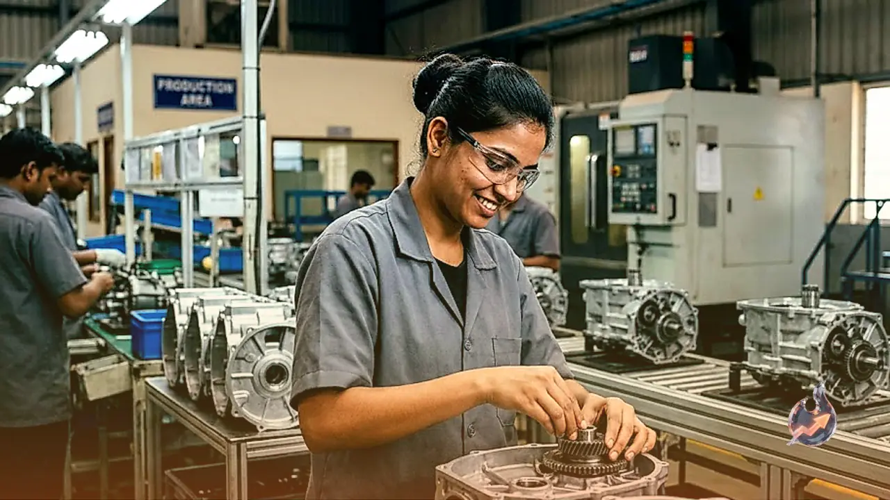 India's Factory Growth Accelerates as Manufacturing PMI Climbs to 55.7 in September