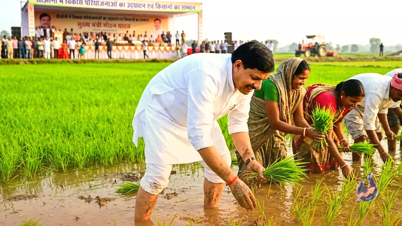 Madhya Pradesh CM Rolls Up His Sleeves to Plant Paddy With Farmers in Seoni, Unveils Rs 349.33 Crore in Projects