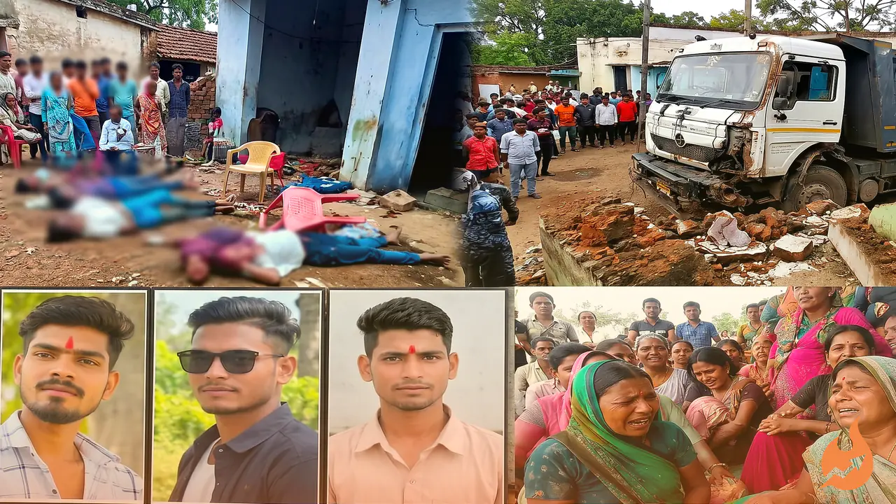 सिवनी में रफ्तार का कहर: घर के बाहर बैठे ग्रामीणों पर चढ़ा डंपर, तीन युवक काल के गाल में समाए