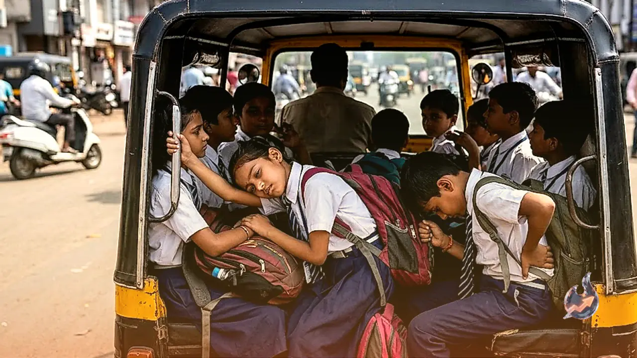 Overcrowded School Autos Are Quietly Damaging Children's Spines, Doctors In Chhattisgarh Warn